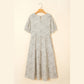 Anastasia Beige PLUS SIZE Leopard Print Frill Trim Short Sleeve Flared Dress
