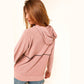 Angelita Pink Button Front Princess Line Out Seam Hoodie