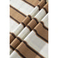 Angelita Khaki Stripe Contrast Trim Patchwork Casual Two-Piece Pants Set