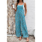 Anita Floral Print Spaghetti Straps Loose Pocketed Jumpsuit