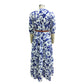 Ann Kate Blue Floral V Neck Maxi Dress