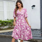 Annabelle Purple Petal & Poise Midi Dress