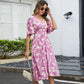 Annabelle Purple Petal & Poise Midi Dress