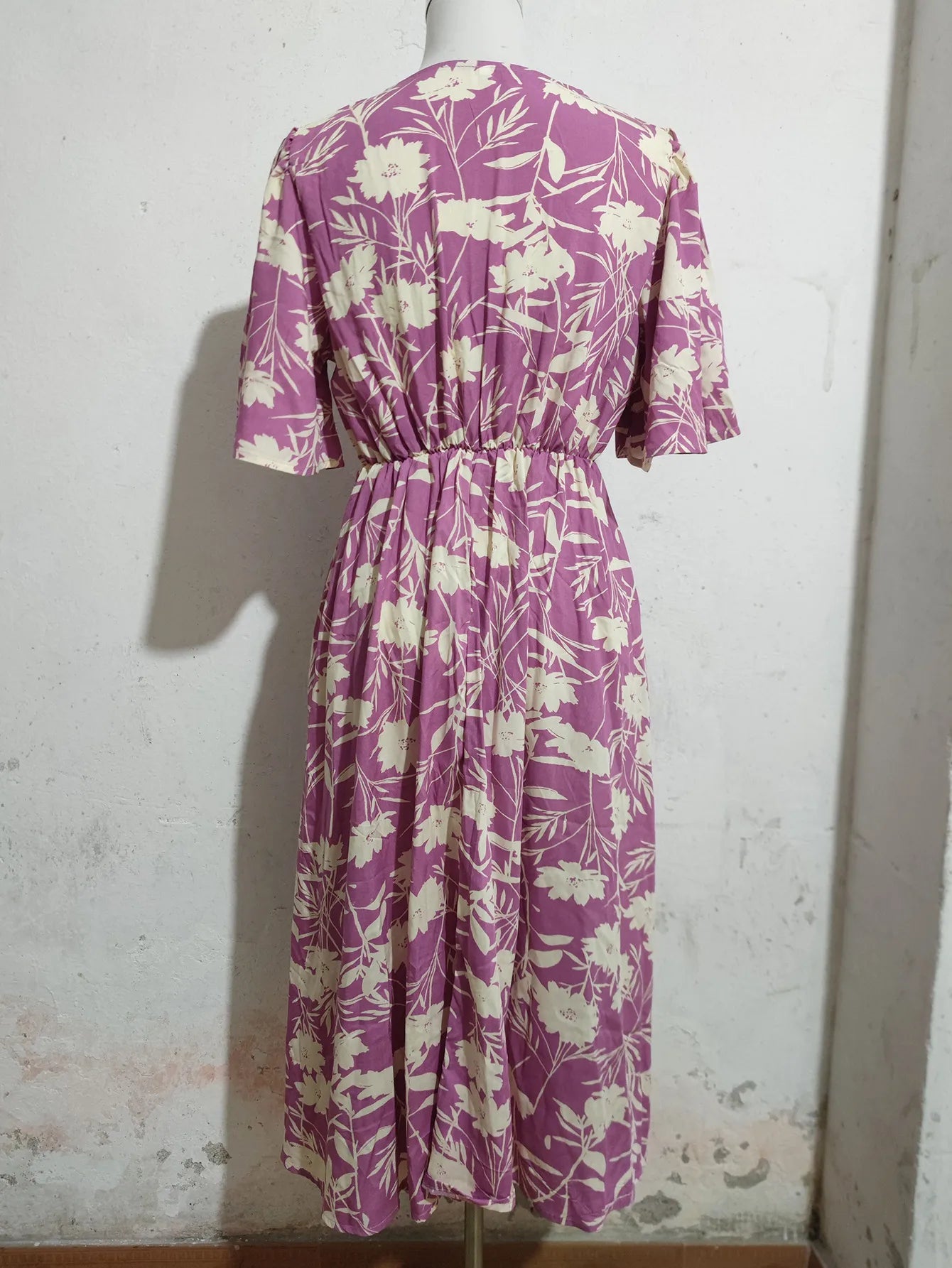 Annabelle Purple Petal & Poise Midi Dress