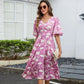 Annabelle Purple Petal & Poise Midi Dress
