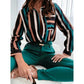 Annalou Striped Elegance Button-Up Blouse