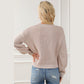 Anni Apricot Cable Knit Sleeve Drop Shoulder Sweater