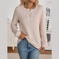 Erika Notch Neck Quarter Button Top - 5 Colors
