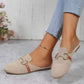 Buckle Decor Breathable Knit Mules - 3 Colors