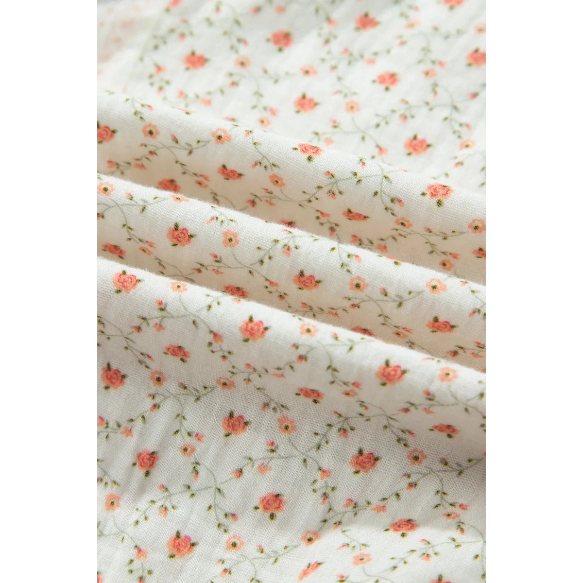 Arley Ann Floral Print Color Block Trim Lace-up V Neck Long Sleeve Blouse