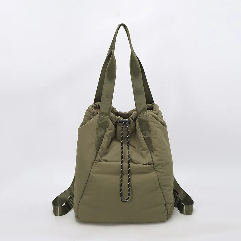 Adette Soft Quilted Convertible Nylon Backpack - 6 Colors