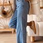 Ashbury Dusk Blue Side Seam Rivet Detail Ankle Length Casual Jeans