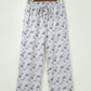 Madison Green Camo Print Drawstring Waist Loose Fit Full Length Pants