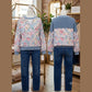 Kamryn Floral Print Round Neck Long Sleeve Top
