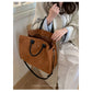 Faux Suede Structured Tote - 3 Colors