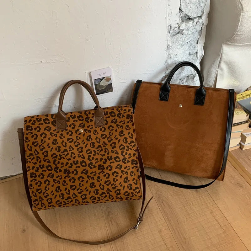 Faux Suede Structured Tote - 3 Colors