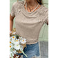 Bailey Lace Patched Detail Round Neck Tee