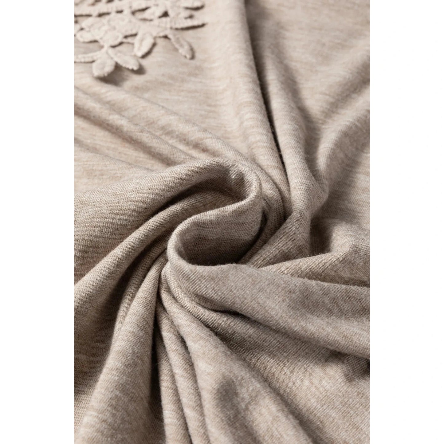 Bailey Lace Patched Detail Round Neck Tee