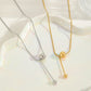 Ball Drop Snake Chain Necklace - 2 Colors