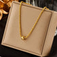 18K Real Gold Plated Orb Pendant Necklace