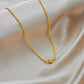 18K Real Gold Plated Orb Pendant Necklace