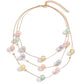 Multicolor Beaded Layered Chain Necklace