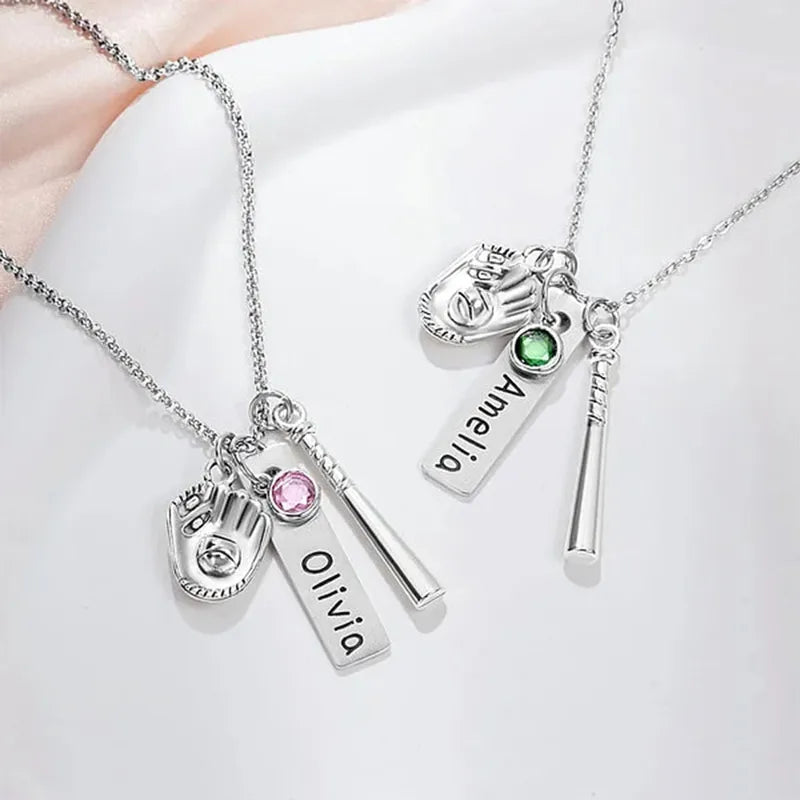 Custom Baseball Necklace - 3 Colors