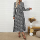 Baylee V-neck Long Sleeve Floral Print Maxi Dress
