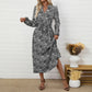 Baylee V-neck Long Sleeve Floral Print Maxi Dress