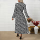 Baylee V-neck Long Sleeve Floral Print Maxi Dress
