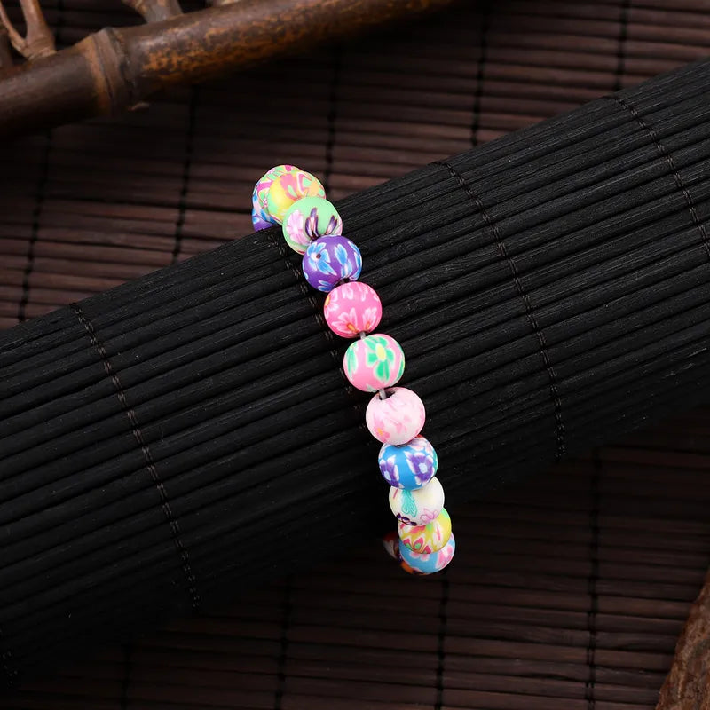 Vibrant Blossom Bead Bracelet