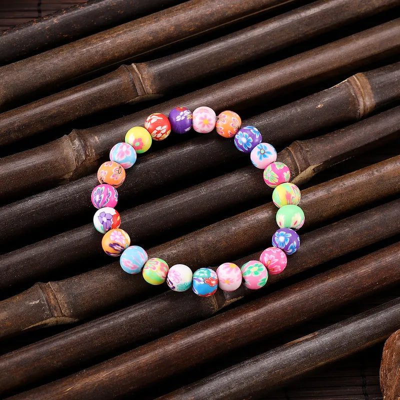 Vibrant Blossom Bead Bracelet