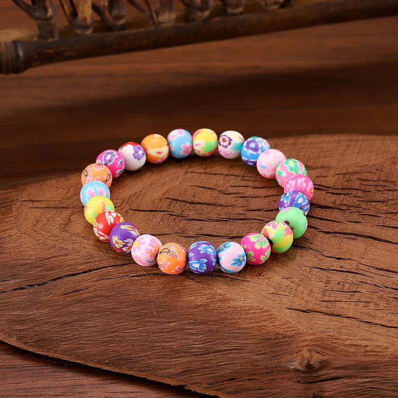 Vibrant Blossom Bead Bracelet