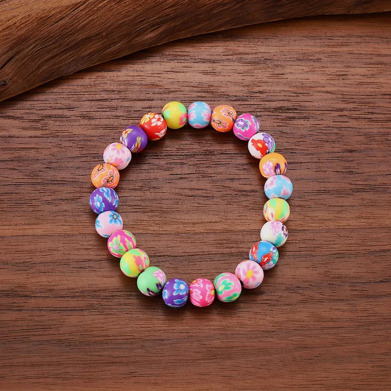 Vibrant Blossom Bead Bracelet