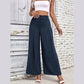 Beatrice Blue Belted High Waist Wide Leg Pants