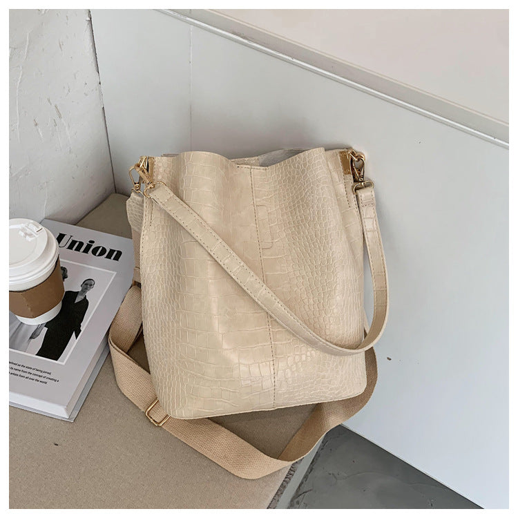 Crocodile-Pattern Bucket Bags - 5 Colors