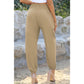 Dodie French Beige Smocked High Waist Joggers