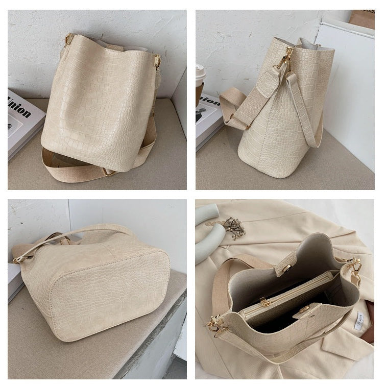 Crocodile-Pattern Bucket Bags - 5 Colors