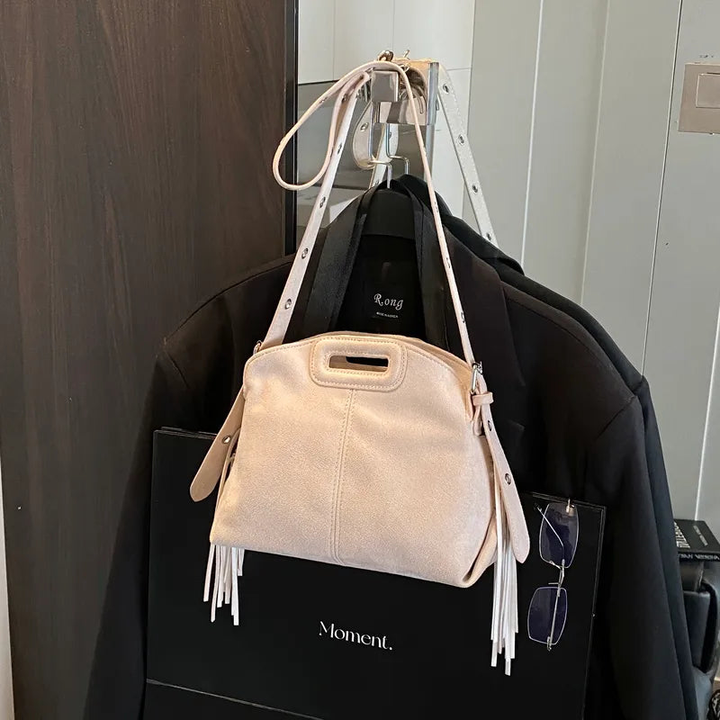 Boho Fringe Faux Suede Bag - 6 Colors