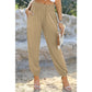 Dodie French Beige Smocked High Waist Joggers