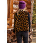 Antonia Brown Leopard Print Sherpa Vest