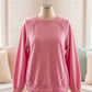 Bentley Bright Pink Lace Patched Raglan Sleeve Loose Fit Sweatshirt