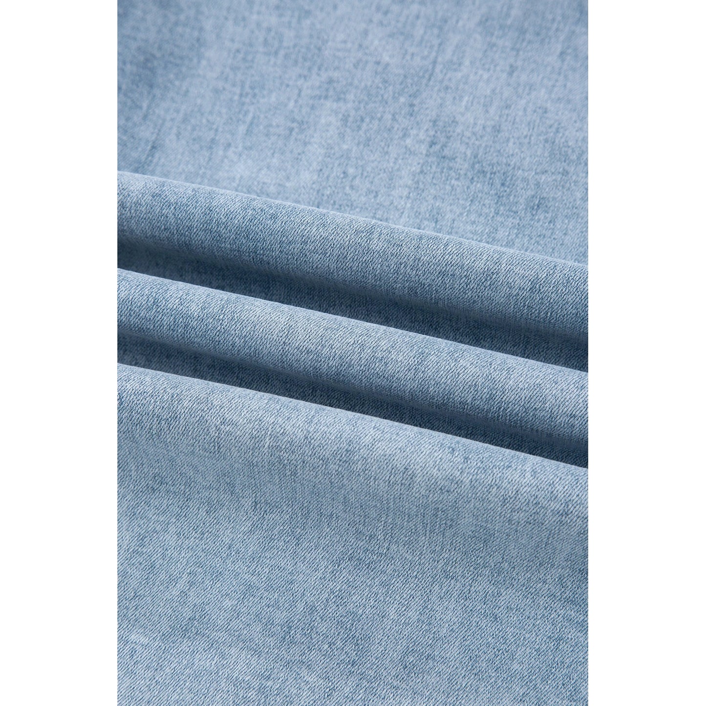 Beryl Blue Bow Knot Side Detail Straight Leg Loose Jeans