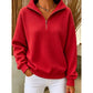 Bethanie Pink Fine Waffle Knit Quarter-Zip Pullover - 3 Colors