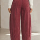 Bethy Elastic Waist Drawstring Corduroy Casual Pants