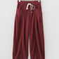 Bethy Elastic Waist Drawstring Corduroy Casual Pants