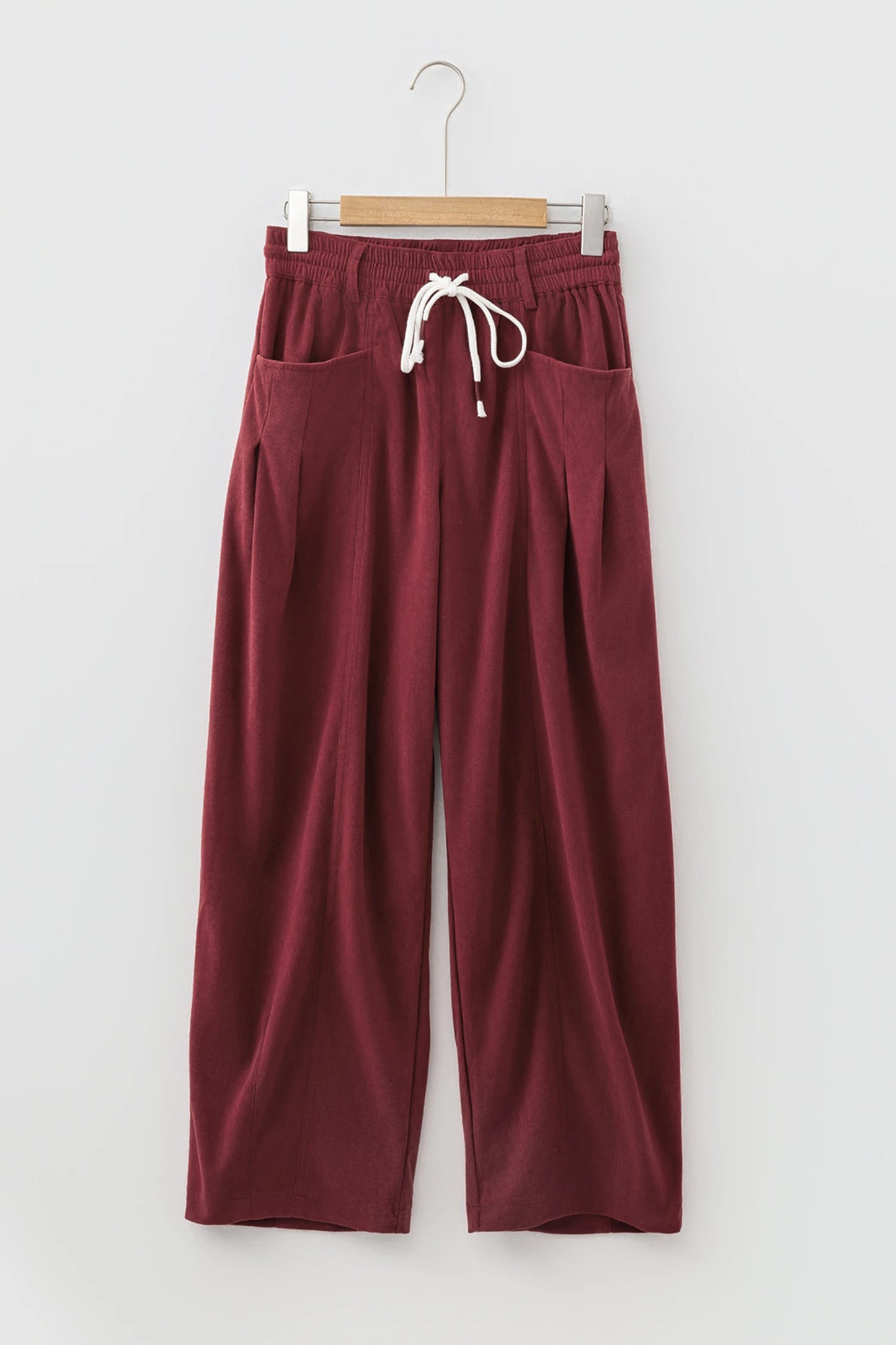 Bethy Elastic Waist Drawstring Corduroy Casual Pants