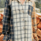 Bexlee Plaid Button-Up Long Sleeve Shift Silhouette Shacket