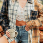 Bexlee Plaid Button-Up Long Sleeve Shift Silhouette Shacket