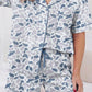 SALE!!!  Bibbi Camouflage Print Lapel Shirt Drawstring 2pcs Short Pajama Set